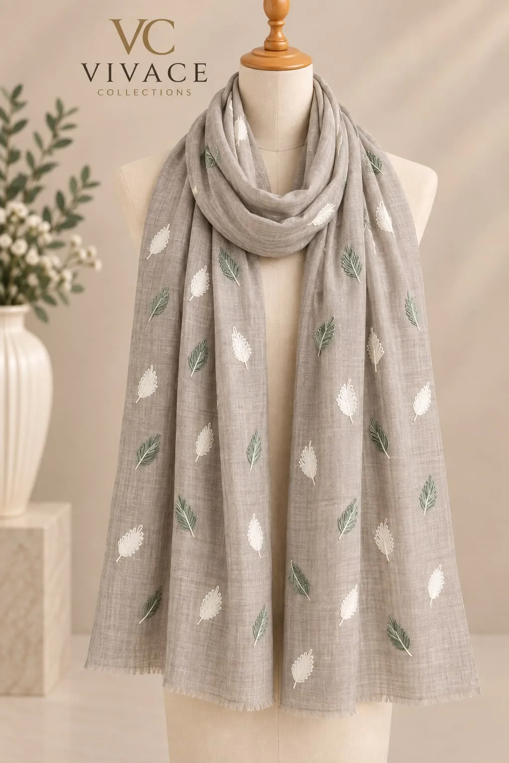 120 Count MP Woollen Leaf Stoles
