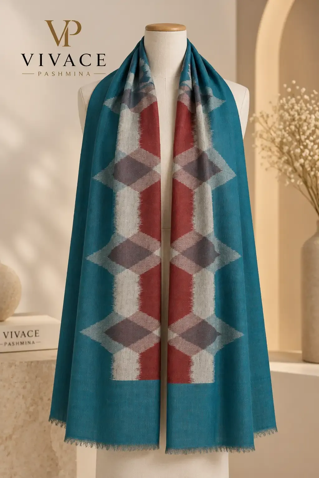 Ikkat Pashmina Stole