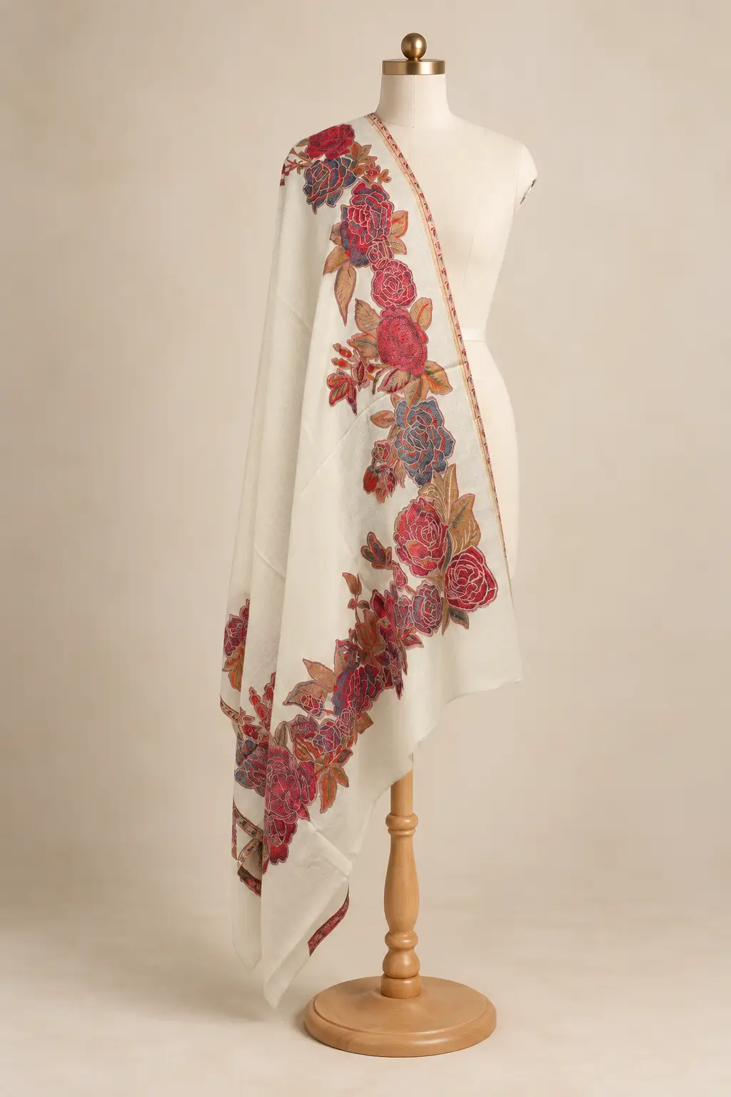 Foral Kani Border Shawls 120 Count MP