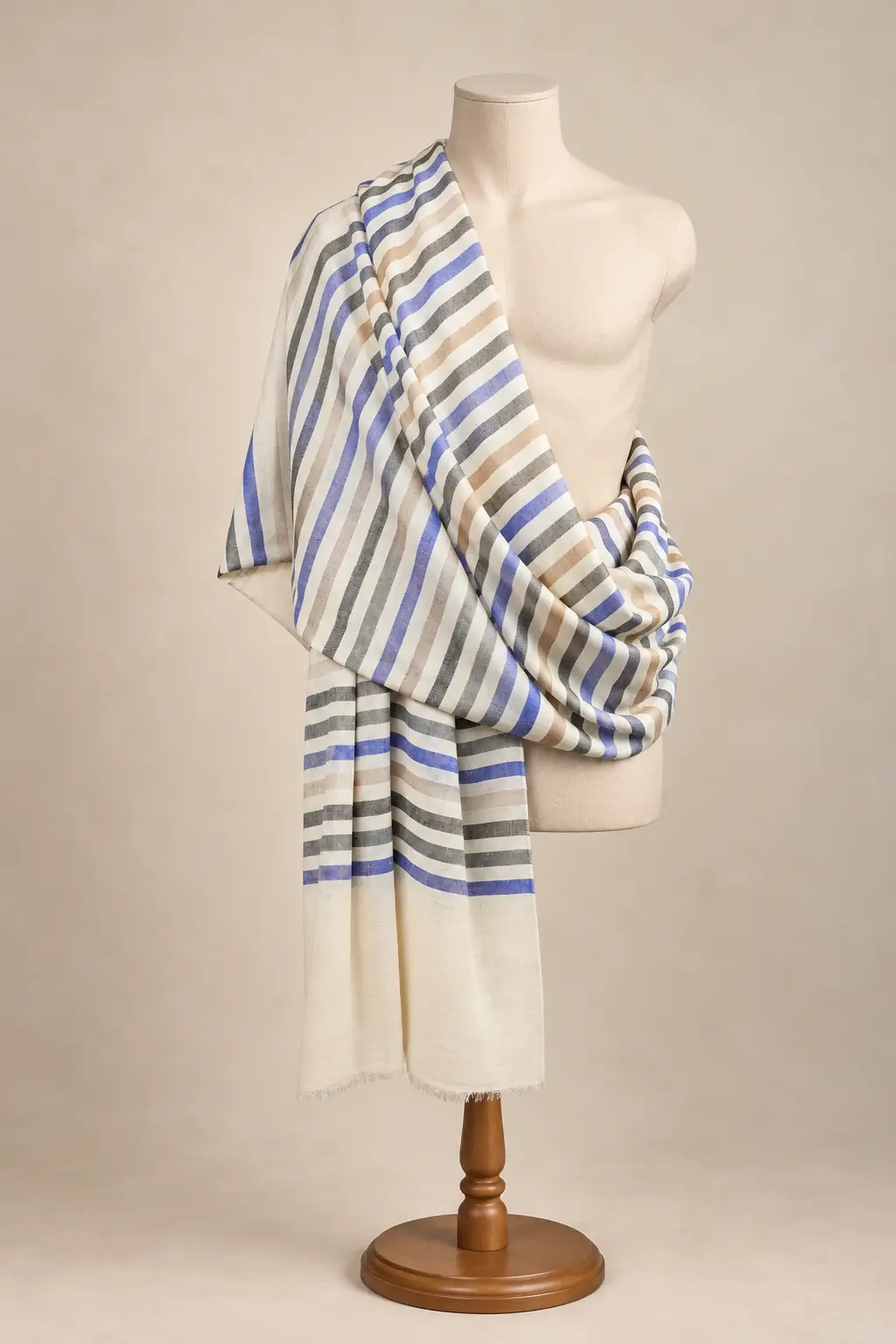 Mens Pashmina Shawl in Strips