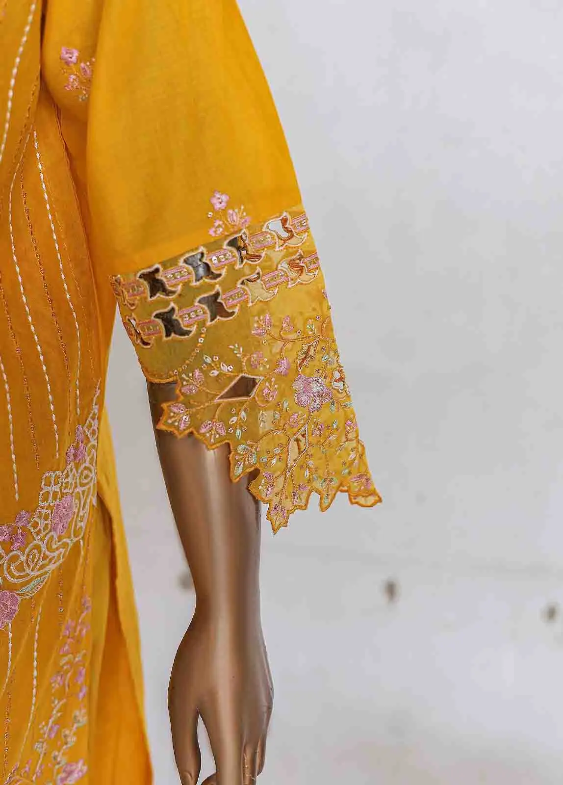 Bin Saeed Laser Cut Embroidered Suit