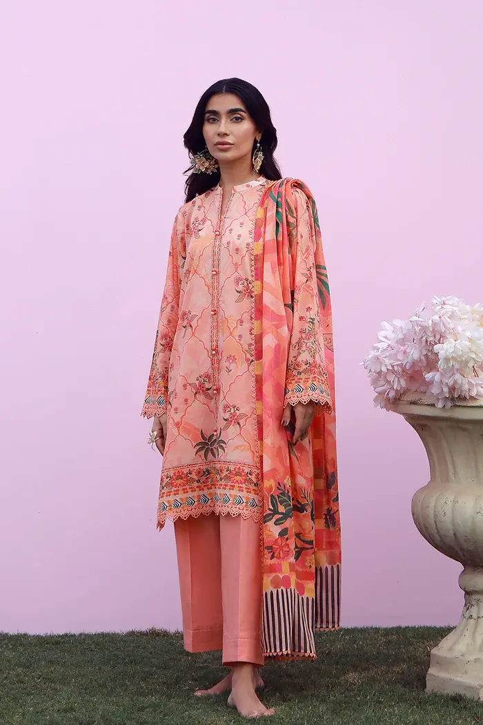 Sahar Mirha Peachy Cascade SS1-26-04 (3PC)