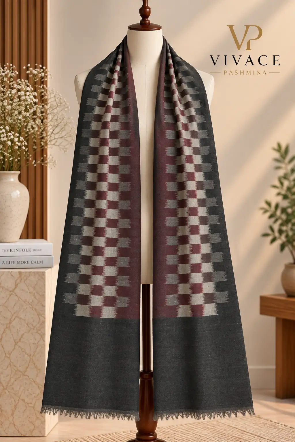 Ikkat Pashmina Stole D2