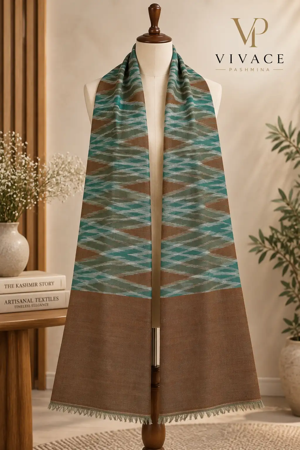 Ikkat Pashmina Stole D7