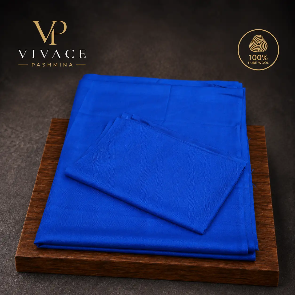 Pure Kashmiri Marino Wool Royal Blue