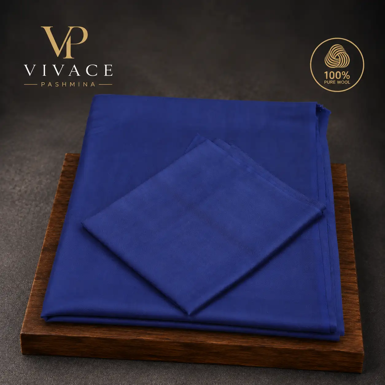 Pure Kashmiri Marino Wool Navy Blue
