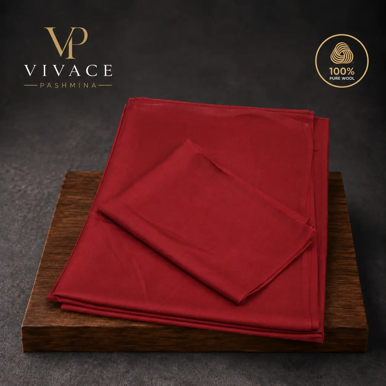 Pure Kashmiri Marino Wool Fabric Maroon