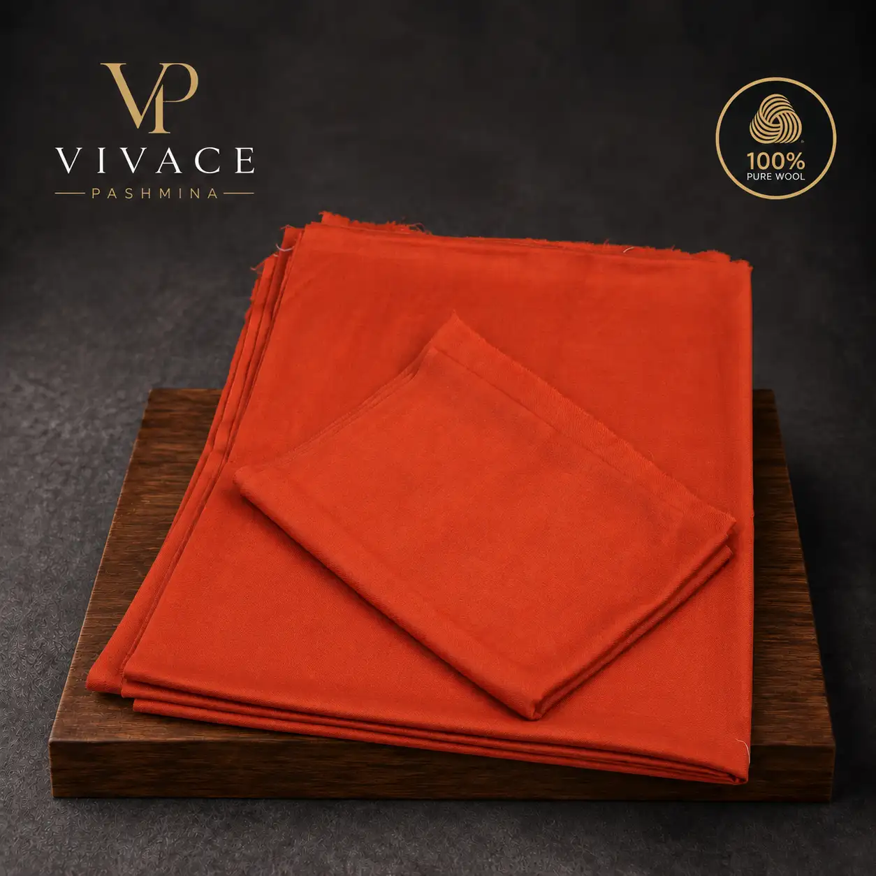 Pure Kashmiri Marino Wool Rust
