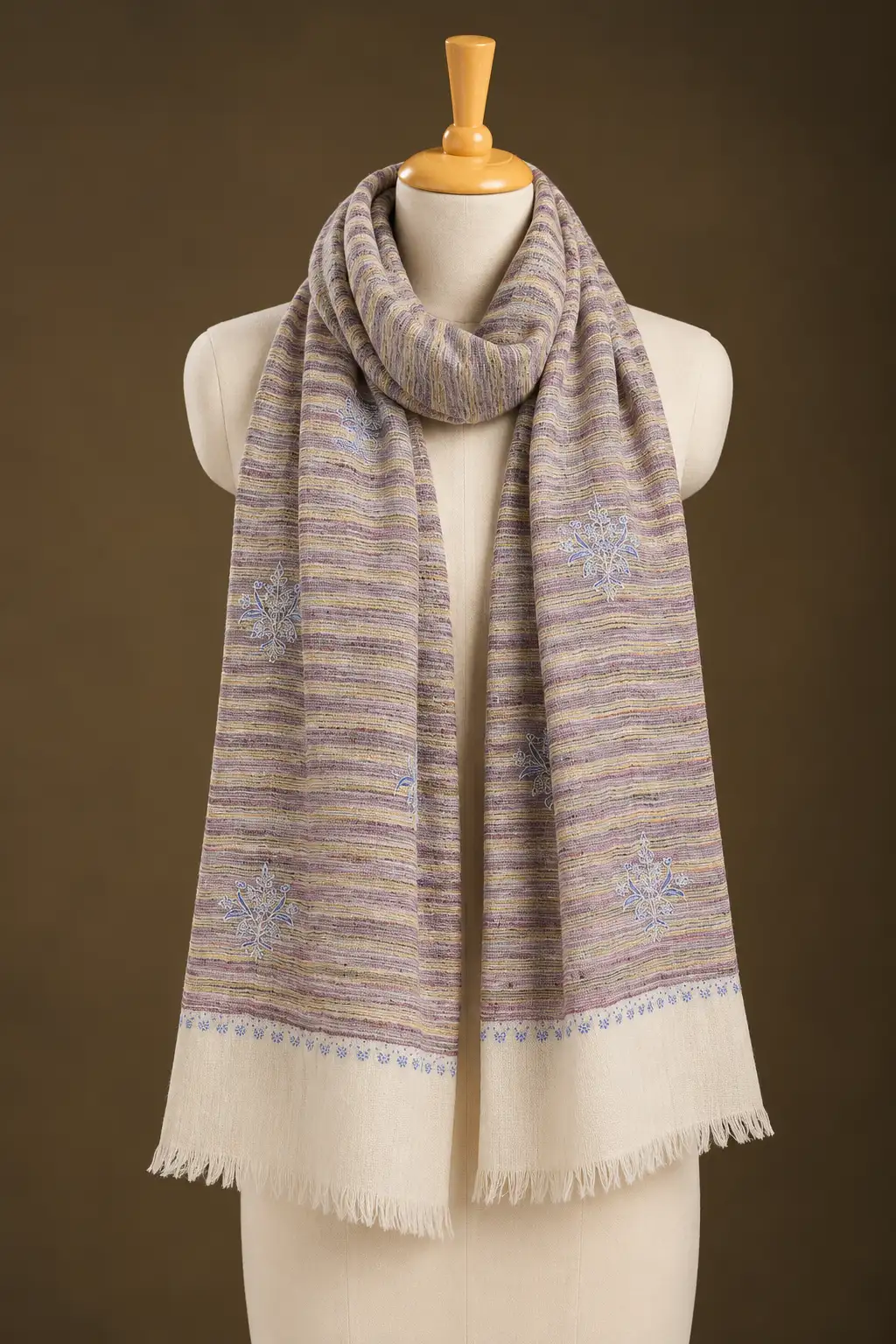 Pashmina Muffler Hand Sozni Strips