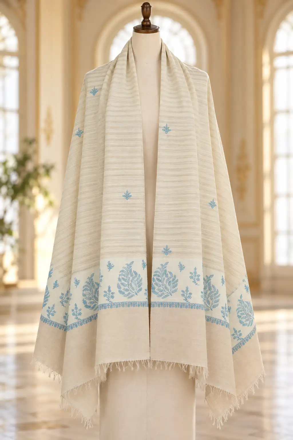 Pashmina Shawl Sozni Palladar Botidar YA617