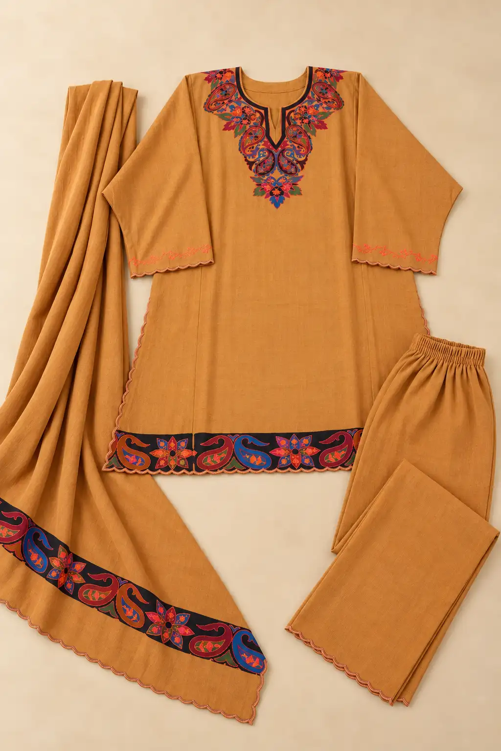Kalamkari Hand Sozni Pheran SKSP-19