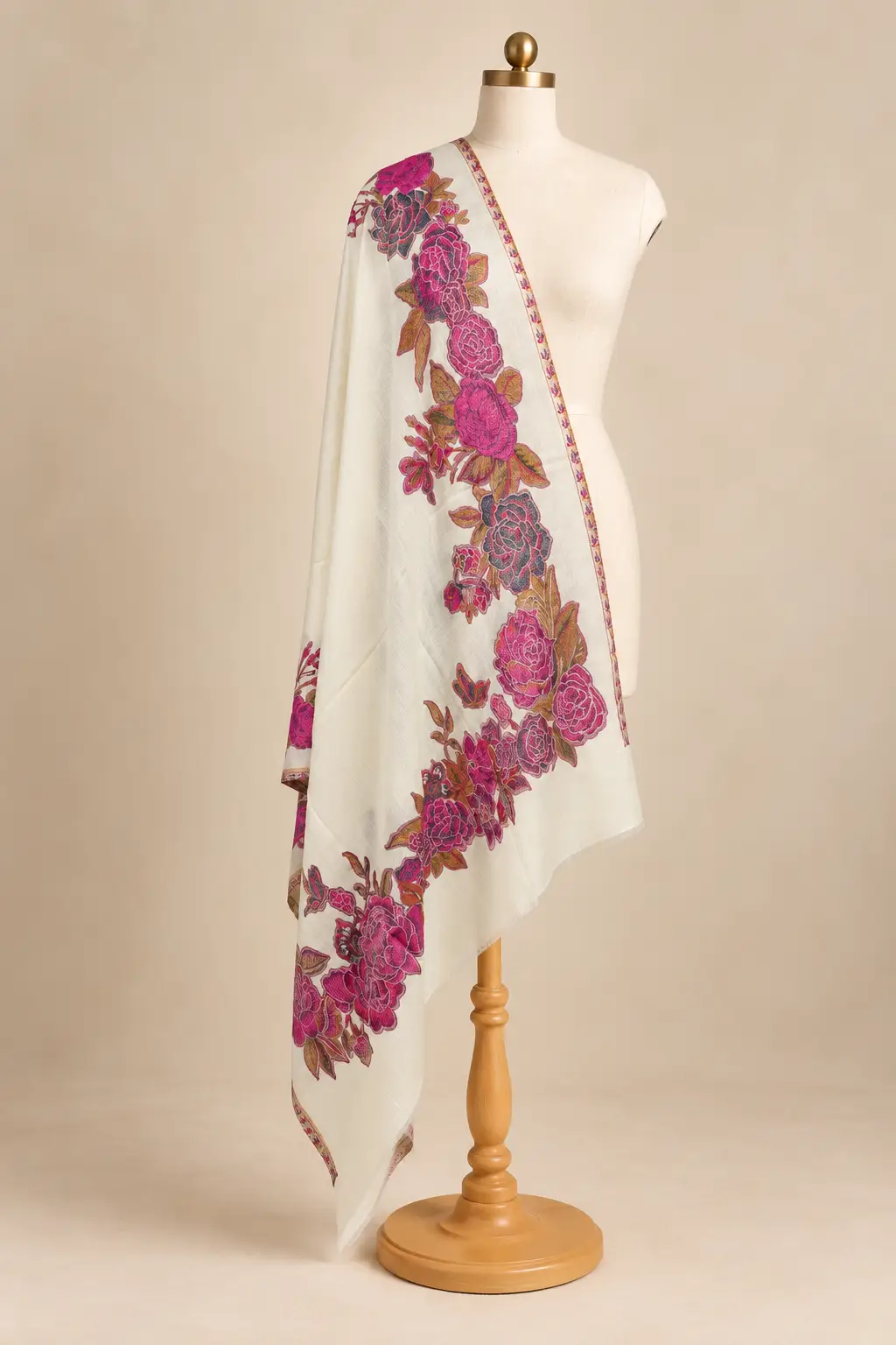 Floral Kani Border Shawl-8