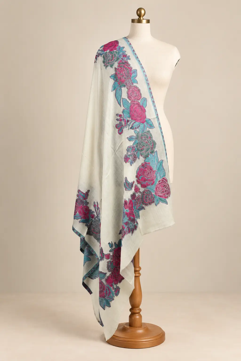 Floral Kani Border Shawl-10