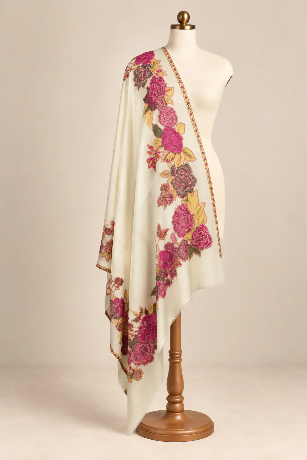 Floral Kani Border Shawl-13