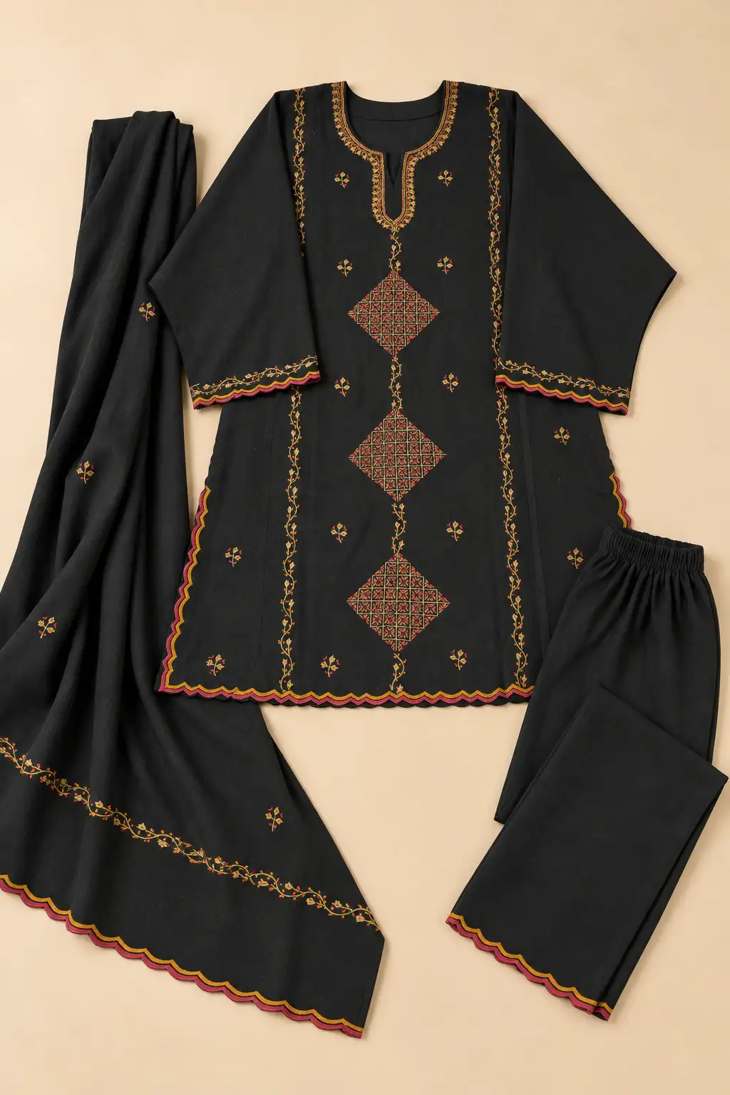 Sozni (Hand) Pheran 3Pc Set D05