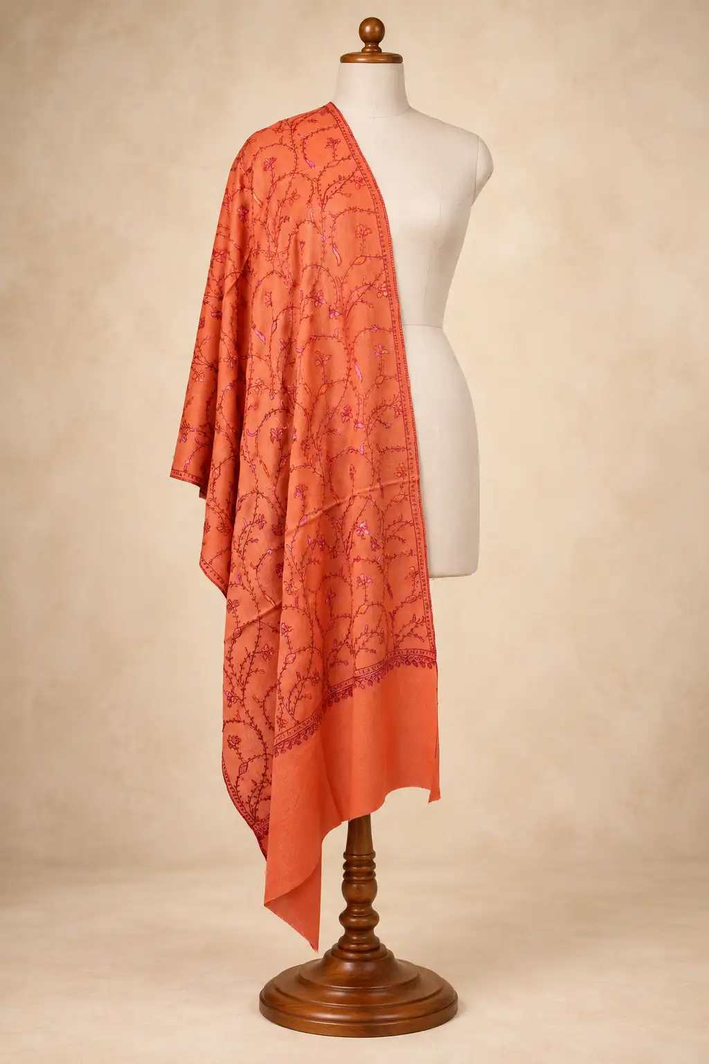 Sozni Fine Wool Jaal Stole-18