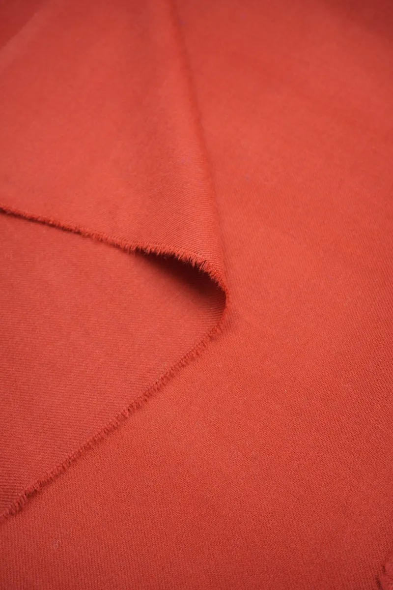 Pure Kashmiri Marino Wool Red Orange